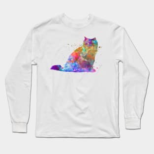 Himalayan cat in watercolor Long Sleeve T-Shirt